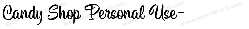 Candy Shop Personal Use字体转换